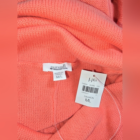 Pure Jill Oversized Knit Cowl Neck Poncho Size M/L - Picture 5 of 6